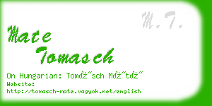 mate tomasch business card